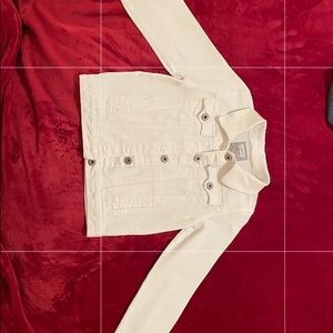 White Jean jacket Girls Levi’s size 10-12
